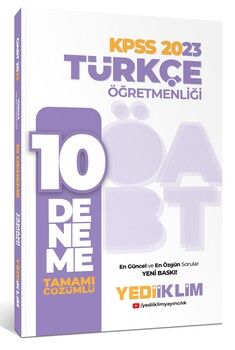 Yediiklim Yayınları 2023 ÖABT Türkçe Öğretmenliği Tamamı Çözümlü 10 Deneme