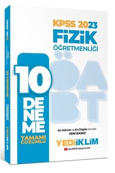 Yediiklim Yayınları 2023 ÖABT Fizik Öğretmenliği Tamamı Çözümlü 10 Deneme