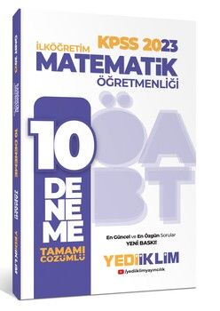 Yediiklim Yayınları 2023 ÖABT İlköğretim Matematik Öğretmenliği Tamamı Çözümlü 10 Deneme
