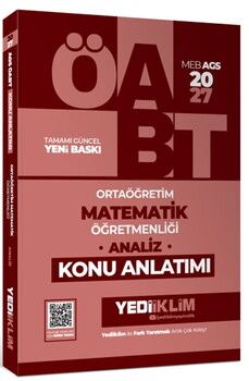 Yediiklim Yayınları 2027 MEB AGS ÖABT Ortaöğretim Matematik Öğretmenliği Analiz Konu Anlatımı