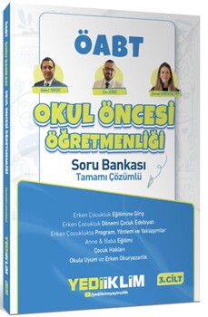 Yediiklim Yayınları 2027 MEB AGS ÖABT Okul Öncesi Öğretmenliği Tamamı Çözümlü Soru Bankası  – Cilt 3