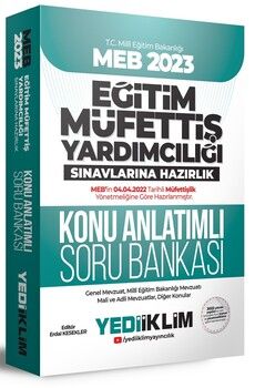 Yediiklim Yayınları 2023 MEB Eğitim Müfettiş Yardımcılığı Sınavlarına Hazırlık Konu Anlatımlı Soru Bankası