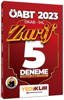 Yediiklim Yayınları 2023 ÖABT DKAP İHL Zarif Tamamı Video Çözümlü 5 Deneme