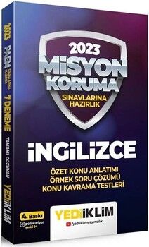 Yediiklim Yayınları 2023 Polis Misyon Koruma Sınavı İngilizce Konu Anlatımlı Soru Bankası