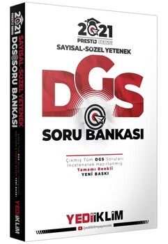 Yediiklim Yayınları 2021 DGS Sayısal Sözel Yetenek Prestij Serisi Soru Bankası Tamamı Renkli