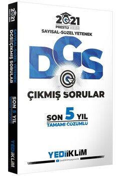 Yediiklim Yayınları 2021 DGS Tamamı Çözümlü Son 5 Yıl Çıkmış Sorular Prestij Serisi