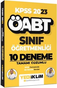 Yediiklim Yayınları 2023 ÖABT Sınıf Öğretmenliği Tamamı Çözümlü 10 Deneme