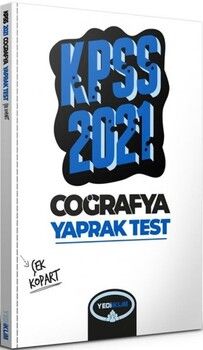 Yediiklim Yayınları 2021 KPSS Genel Kültür Coğrafya Çek Kopart Yaprak Test