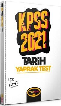 Yediiklim Yayınları 2021 KPSS Genel Kültür Tarih Çek Kopart Yaprak Test