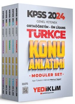 Yediiklim Yayınları 2024 KPSS Ortaöğretim Lise Ön Lisans Konu Anlatımlı Modüler Set