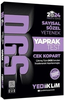 Yediiklim Yayınları 2024 DGS Sayısal Sözel Yetenek Çek Kopart Yaprak Test