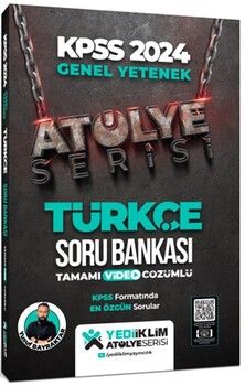 Yediiklim Yayınları 2024 KPSS Atölye Serisi Türkçe Tamamı Video Çözümlü Soru Bankası