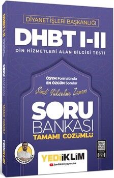 Yediiklim Yayınları Diyanet İşleri Başkanlığı DHBT I-II Tamamı Çözümlü Soru Bankası
