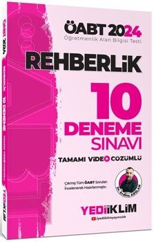 Yediiklim Yayınları 2024 ÖABT Rehberlik Tamamı Video Çözümlü 10 Deneme Sınavı