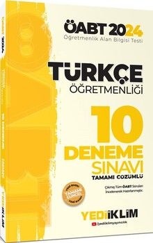 Yediiklim Yayınları 2024 ÖABT  Türkçe Öğretmenliği Tamamı Çözümlü 10 Deneme Sınavı