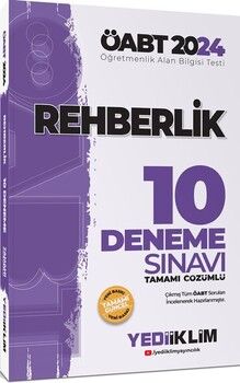 Yediiklim Yayınları 2024 ÖABT Rehberlik Öğretmenliği Tamamı Çözümlü 10 Deneme Sınavı