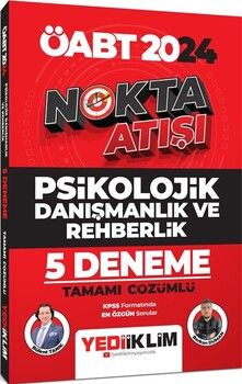 Yediiklim Yayınları 2024 ÖABT Nokta Atışı Psikolojik Danışmanlık ve Rehberlik Tamamı Çözümlü 5 Deneme