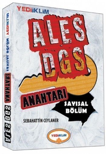 Yediiklim Yayınları ALES DGS Anahtarı Sayısal Bölüm