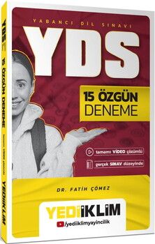 Yediiklim YDS Tamamı Video Çözümlü 15 Özgün Deneme