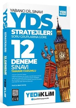 Yediiklim  YDS YÖKDİL Stratejileri Soru Gruplarına Göre Tamamı Çözümlü 12 Deneme