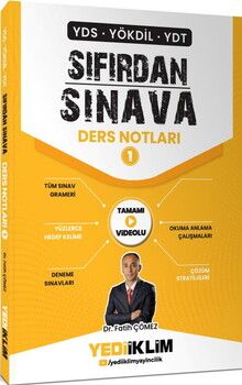 Yediiklim  YDS YÖKDİL YDT Sıfırdan Sınava Tamamı Videolu Ders Notları 1. Kitap
