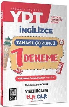 Yediiklim  YDT Optimal Practice Exams Tamamı Çözümlü 7 Deneme