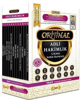 Yetki Yayınları 2026 Adli Hakimlik Orijinal Çıkmış Soru Bankası Seti