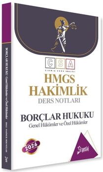 Yetki Yayınları 2026 Hakimlik Borçlar Hukuku Genel ve Özel Hükümler Ders Notları