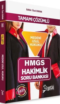 Yetki Yayınları 2026 Hakimlik Medeni Usul Hukuku Soru Bankası
