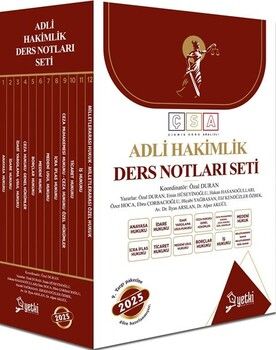 Yetki Yayınları 2025 ÇSA Adli Hakimlik Ders Notu Seti
