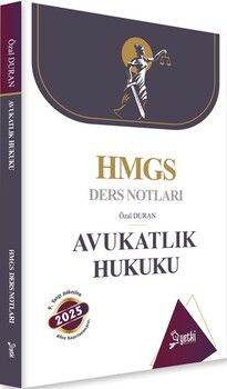 Yetki Yayınları 2025 Avukatlık Hukuku HMGS Ders Notları