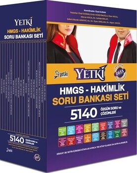 Yetki Yayınları 2025 HMGS Hakimlik Soru Bankası Seti