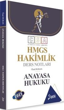 Yetki Yayınları 2025 HMGS Hakimlik Anayasa Hukuku Ders Notları