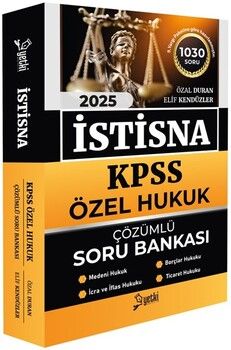 Yetki Yayınları 2025 KPSS A Grubu Özel Hukuk İSTİSNA Soru Bankası