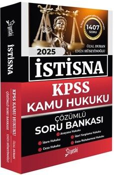 Yetki Yayınları 2025 KPSS A Grubu Kamu Hukuku İSTİSNA Soru Bankası
