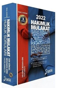 Yetki Yayınları 2022 Hakimlik Mülakat Hukuk Soruları 3. Baskı