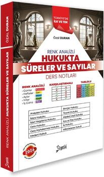 Yetki Yayınları 2026 Hukukta Renk Analizli Süreler Sayılar Ders Notları