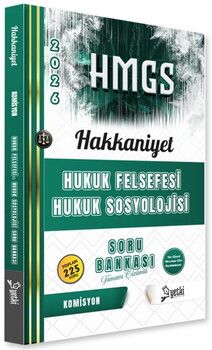 Yetki Yayınları 2026 HMGS Hukuk Felsefesi Hukuk Sosyolojisi Hakkaniyet Soru Bankası