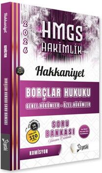 Yetki Yayınları 2026 HMGS Borçlar Hukuku Hakkaniyet Soru Bankası