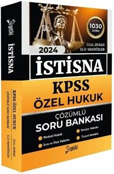 Yetki Yayınları 2024 KPSS A Grubu Özel Hukuk İSTİSNA Soru Bankası