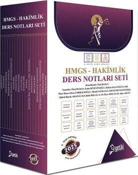 Yetki Yayınları ÇSA HMGS ve Hakimlik Ders Notu Seti