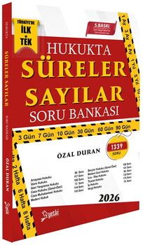 Yetki Yayınları Hukukta Süreler Sayılar Soru Bankası