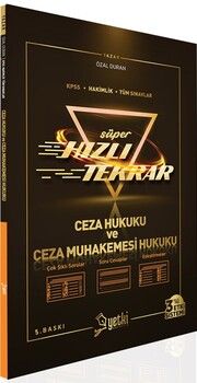 Yetki Yayınları KPSS A Grubu Hakimlik Ceza Hukuku ve Ceza Muhakemesi Hukuku Süper Hızlı Tekrar