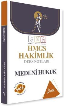 Yetki Yayınları 2026 Hakimlik Medeni Hukuk Ders Notları