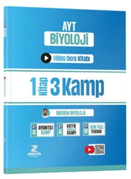 Zeduva Yayınları Biosem AYT Biyoloji 1 Kitap 3 Kamp Video Ders Kitabı