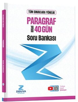 Zeduva Yayınları Tüm Sınavlara Yönelik Türkçe Saati 40 Gün Ritüel Paragraf Soru Bankası