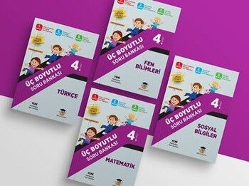 Zeka Küpü Yayınları 4. Sınıf Üç Boyutlu Soru Bankaları Seti