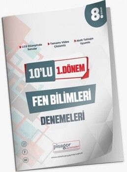 Zeka Küpü Yayınları 8. Sınıf Fen Bilimleri 10 lu 1. Dönem Pisagor Denemeleri