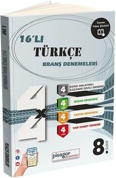 Zeka Küpü Yayınları 8. Sınıf Türkçe 16 lı Branş Denemeleri