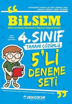 Zeki Çocuk 4. Sınıf Bilsem 5 li Deneme Seti Çözümlü